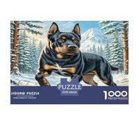 Russian Black Terrier Rompecabezas Imposible,desafío para Adultos Entretenimiento Creativo 1000 Piezas Obra De Arte De Juego De para Adultos Y Niños Mayores De 12 Años 38x26cm/1000pcs