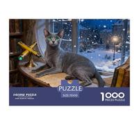 Russian Blue GatosPuzzle 1000 Piezas Puzzles para Adultos Cute Gatos Entretenimiento Creativo Rompecabezas 70x50cm/1000pcs