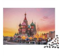 Russian Lymark Personas Mayores Puzzles 1000 Piezas Reciclado Red Square Puzzles Puzzle Juego Props Family Gaming Time Educativo Juego Challenge Gift 52x38cm/1000pcs
