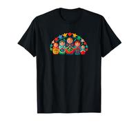 Russian Matryoshka Babushka Flowers Nesting Dolls Camiseta