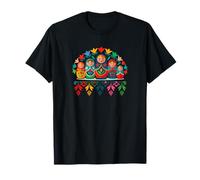 Russian Matryoshka Babushka Flowers Nesting Dolls Camiseta