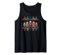 Russian Matryoshka Babushka Flowers Nesting Dolls Camiseta sin Mangas