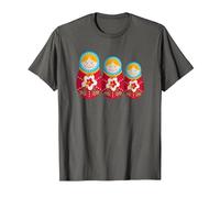 Russian Matryoshka Babushka Nesting Dolls Camiseta, Hombre, Asfalto, 6XL