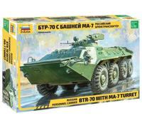 Russian Personal Carrier Btr-70 Con Ma-7 Turret 1 :3 5 Plástico Model Kit Zvezda
