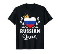 Russian Queen Russia Flag Proud Russian Woman Camiseta