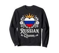 Russian Queen Russia Flag Proud Russian Woman Sudadera