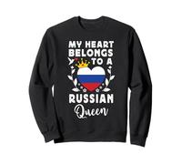 Russian Queen Russian Wife Girlfriend Russia Flag Sudadera