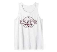 Russian River California - Etiqueta CA de río Ruso Camiseta sin Mangas