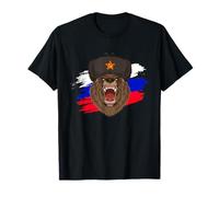Russischer Bär Rusia Oso Ruso Camiseta Bandera Rusa Rusia Oso Ruso Camiseta Black S EU