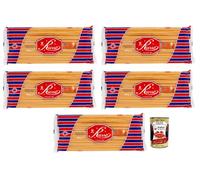 Russo Mezzanelli N°79 Pasta de sémola de trigo duro, 100% trigo italiano, paquete de 500 g + lata de 400 g de Polpa di Pomodoro italiana