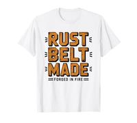 Rust Belt Made Midwest Industrial Identity Pride Born Ohio Camiseta