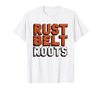 Rust Belt Roots Midwest Heritage Identity Born Raised Camiseta
