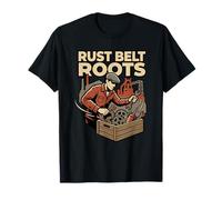 Rust Belt Roots Patrimonio Industrial Collar Orgullo Azul Humor Camiseta