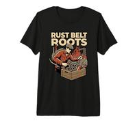 Rust Belt Roots Patrimonio Industrial Collar Orgullo Azul Humor Camiseta Premium