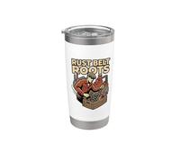 Rust Belt Roots Patrimonio Industrial Collar Orgullo Azul Humor Vaso térmico de acero inoxidable de doble pared