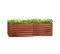 blumfeldt Rust Grow bancal, macetero, lámina de Acero zincado, Grosor: 0,6 mm, fácil de Montar, Acabado en óxido, 200 x 60 x 100 cm, Tono óxido