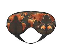 Rust - Máscara para dormir con diseño de mapa del mundo, suave y transpirable, para dormir, viajes, siesta en casa