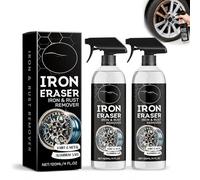 Rust Remover & Iron Eraser - Automotive Spray for Car Wheels & Paint, Fast Acting Rust & Brake Dust Remover, Professional Metal Surface Cleaner (2pcs)