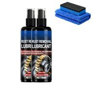Rust Remover Lubricant Spray, Heavy Duty Metal Stain Cleaner for Car, Tools, Chains, Fast-Acting Cleaner for Multiple Surfaces (2pcs)