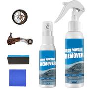 Rust Remover Spray for Metal, 100ml Multi-Functional Fast-Acting Rust Dissolver with Sponge & Cloth, Portable Oxidation Cleaner for Car, Bike, Tools & Household Furniture (2pcs)