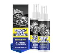 Rust Remover Spray for Metal, Multipurpose Rust Stain Remover Spray for Metals, Vehicles, Tools, Chains (2Pcs)