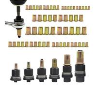 Rust-Resistant Rivet Nut - 66 Pieces Threaded Tools with Mandrel
