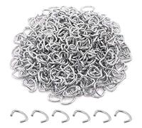 Rustark 1000 anillos de cerdo galvanizados de 1,27 cm, juego de anillos de cerdo profesionales para muebles, vallas, embolsados, barandillas, carcasas de salchichas, bolsas de carne, cordones de