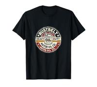 Rustbelt Motor Oil Co. Estación de Servicio Vintage Estilo Garaje Camiseta