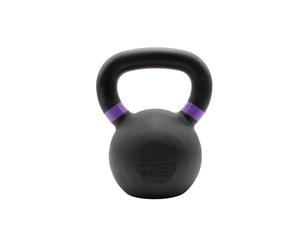 RUSTER Kettlebell Cast Iron 4-32kg Pesa Rusa Hierro Fundido con Revestimiento en Polvo - Pesa para Entrenamiento de Fuerza, Resistencia y Equilibrio - Codificación por anillo colores (Morado 20kg)