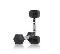 RUSTER Mancuernas Hexagonales 2,5kg. Set de 2. Goma Resistente, Agarre Seguro