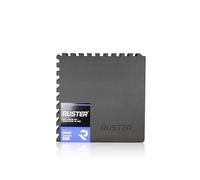 RUSTER Suelo Gimnasio EVA Interlocking - Pack 6 Losetas Bicolor 62x62x1,2cm área de 2,31m2 - Esterilla Fitness Antideslizante Tipo Puzzle para Yoga Mat, Crosstraining y Ejercicios de Alta Intensidad