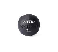 RUSTER Wall Ball Black - Balón Medicinal de PVC Antideslizante para Crosstraining y Entrenamiento Funcional | Potencia, Resistencia y Precisión | Disponible de 3 a 15 kg (Negro, 9kg)
