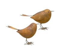 Rustic Bird Figurines - Cute Waterproof Animals, Mini Sculpture with Iron Craft, Garden Ornament, Home Decor, Decorative Set for Enhancing Indoor Outdoor Spaces While Adding Playful Accent to Pathways