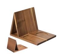Rustic Book Stand, Wooden Page Holder, Functional Reading Display, Cup Phone Slot Organizer, Living Room Desk Coffee Table Accessory, Home Gear for Office, Bedside, Readers