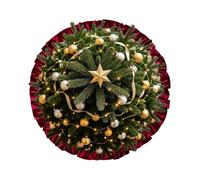 Rustic Christmas Tree Skirt Plush Mat Eliminates Tedious Cleanup Carpet