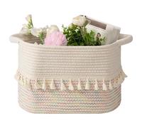 Rustic Cotton Woven Storage Baskets | Organizing Baskets With Handles For Closet, Laundry, Bathroom, Bedroom, Kitchen, Perfect For Toys, Blankets, Towels, Books, And Home Storage Décor
