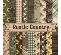 Rustic Country Scrapbook Paper Craft Pad: 18 Country Side Designs, 36 Double-Sided Sheets Printed on 8.5"x8.5" Size Papers. Perfect for Decorations, ... Journal, Gift Wrapping, DIY Project and More!