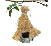 Rustic Finch Shelter, Hummingbird Nesting Pouch, 5.9x5.9 Inches Handheld Size with Secure Loop, Durable Fiber Garden Accessory, Hanging Style with Unique Look, Parrot Nest for Patio and Lawn