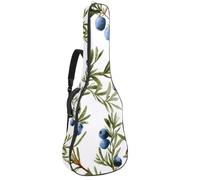 Rustic Garden - Funda impermeable para guitarra acústica, diseño de flores silvestres y mariposas, acolchado de 1 cm de grosor, impermeable, con correa de hombro ajustable doble para guitarra de 40 a