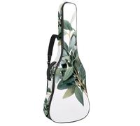 Rustic Garden - Funda impermeable para guitarra acústica, diseño de flores silvestres y mariposas, acolchado de 1 cm de grosor, impermeable, con correa de hombro ajustable doble para guitarra de 40 a