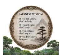 Rustic Garden Sign | Round Wooden Wall Decor | Vintage Wisdom Quote