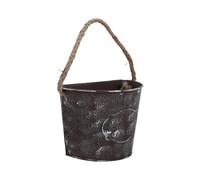 Rustic Iron Wall Hanging Flower Bucket Planter Durable Decorative Flowerpot for Plants Stylish Decoration