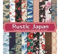 Rustic Japan Scrapbook Paper Craft Pad: 18 Japanese Pattern Designs, 36 Double-Side Sheets Printed on 8.5"x8.5" Sized Paper. Perfect for Card Making, ... Gift Wrapping, Collage, Cardstock & More!