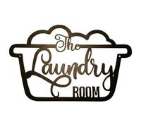 Rustic Laundry Rooms Signs, 13.8x8.7in, Vintage Iron Metal Wall Decor, Blacks Letter Hanging Arts, Home Decoration, Gift, Laundry Organization