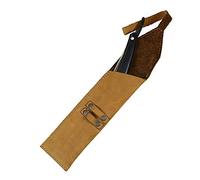 Rustic Leather Straight Razor Case Handmade by Hide & Drink :: Toffee Suede