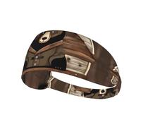 Rustic Lodge Bear - Diadema deportiva elástica, unisex, suave y transpirable, de rápida absorción, material de poliéster