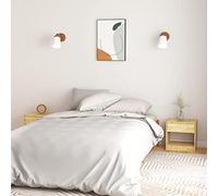 Rustic Pine Wood Nightstand Set of 2, Solid Pine Bedside Tables with Drawer & Storage Shelf, 40x31x40 cm, Untreated Natural Finish for Bedroom Decor