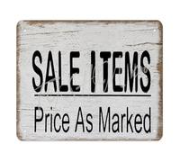 Rustic Pricing Sign As Marked All Final Metal Tin Plaque Vintage Decor for Store Shop Market Booth 8 X 12 in