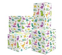 Rustic Robin Papel de regalo de cumpleaños, 6 hojas, 2 de cada diseño, 10 tarjetas de regalo, papel de feliz cumpleaños para regalos, niños, niñas, mujeres, hombres, 50 cm x 70 cm, 80 g de grosor