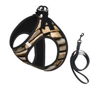 Rustic Rocks - Arnés para perro con estampado de pared de ladrillo, chaleco con correa para mascotas para perros pequeños a medianos, perfecto para aventuras al aire libre